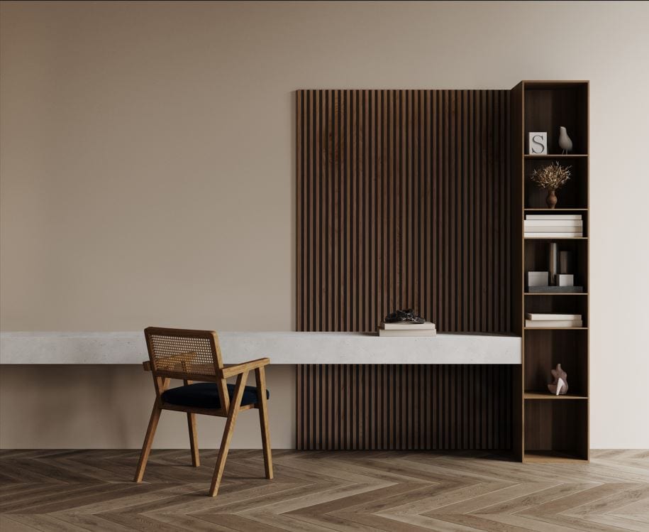 ambi-wall ambi-wall Acoustic Timber Slat Wall Panel | 2.4m Sapele IUK01650 Timber Slat Panel