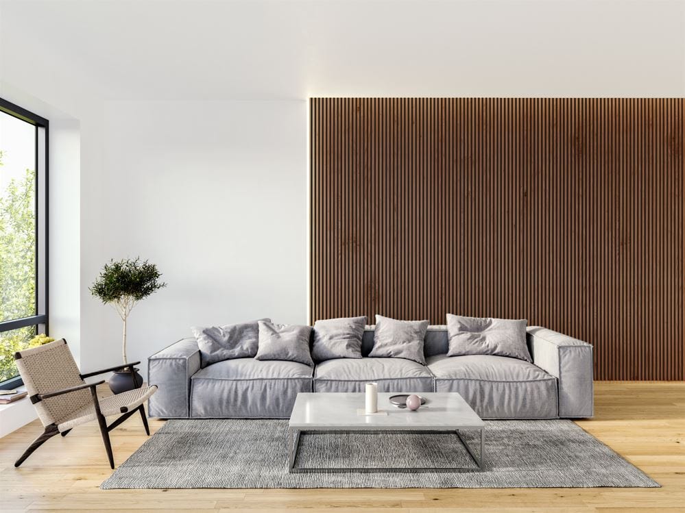 ambi-wall ambi-wall Acoustic Timber Slat Wall Panel | 2.4m Sapele IUK01650 Timber Slat Panel