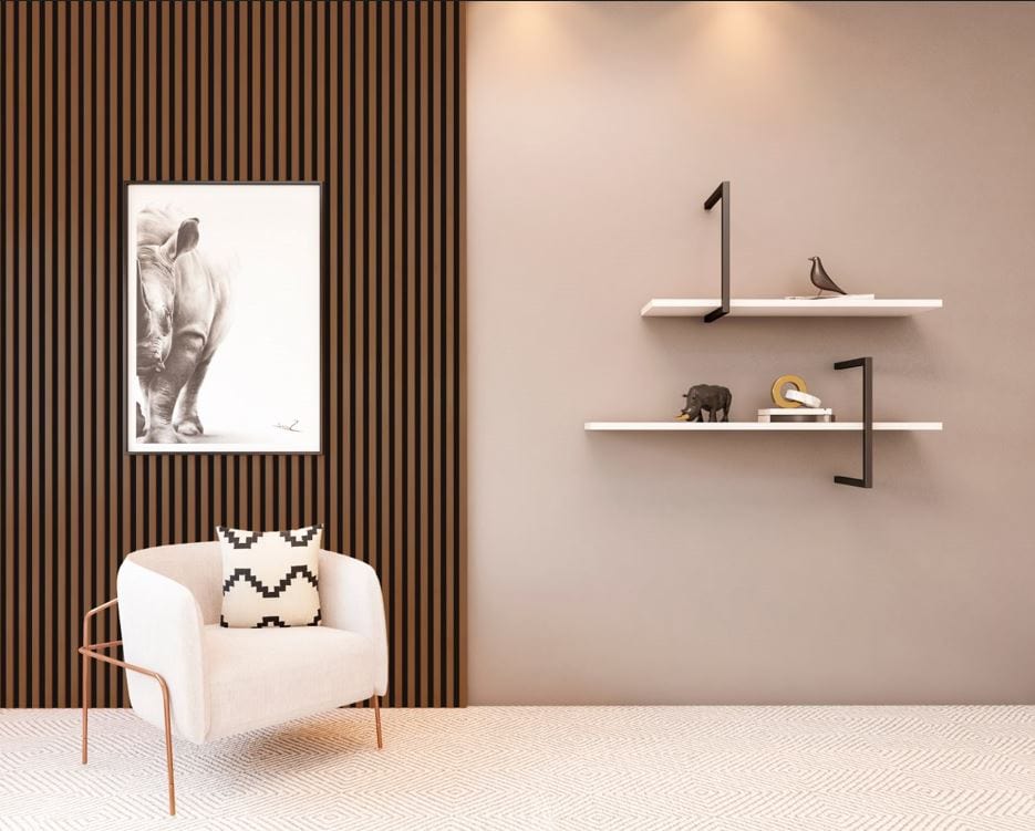 ambi-wall ambi-wall Acoustic Timber Slat Wall Panel | 2.4m Sapele IUK01650 Timber Slat Panel