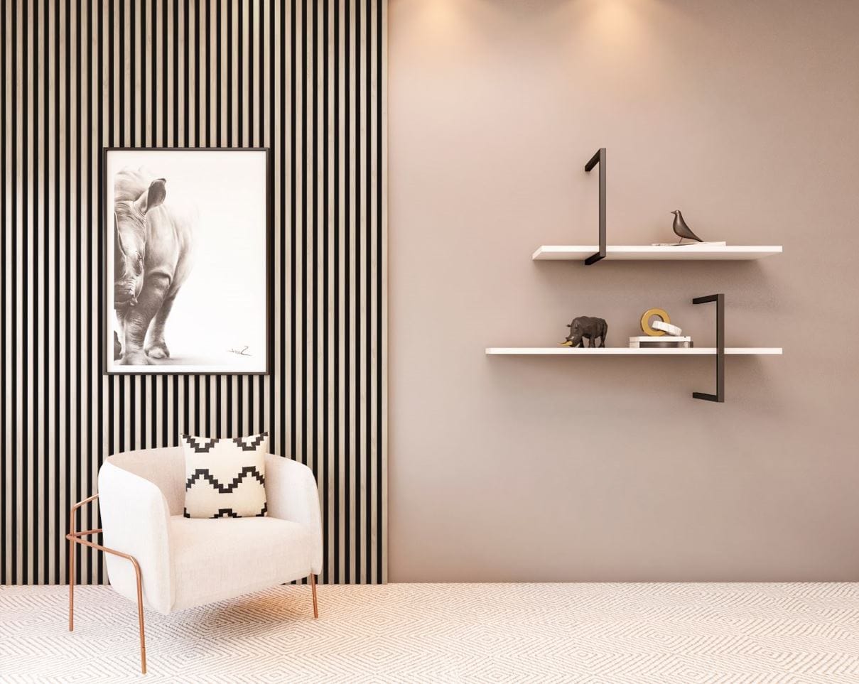 ambi-wall ambi-wall Acoustic Timber Slat Wall Panel | 2.4m Siberian Oak IUK01651 Timber Slat Panel