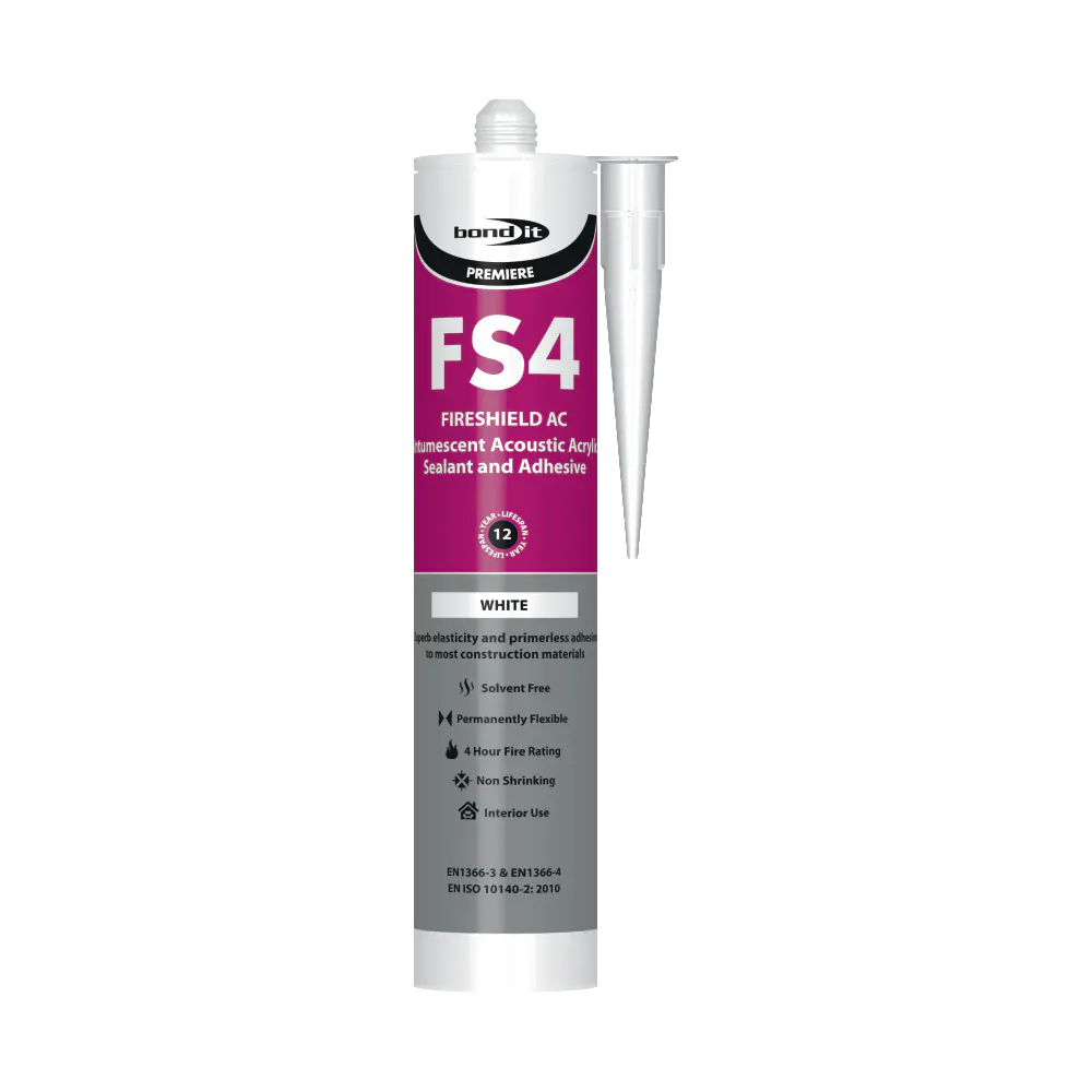 Bond It Bond It FS4 Fireshield Intumescent Acoustic Sealant 310ml IUK01184 Building Consumables