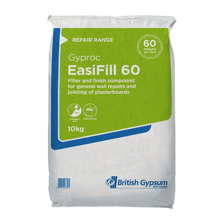 British Gypsum Gyproc EasiFill 60 | 10kg BM003260 Building Consumables