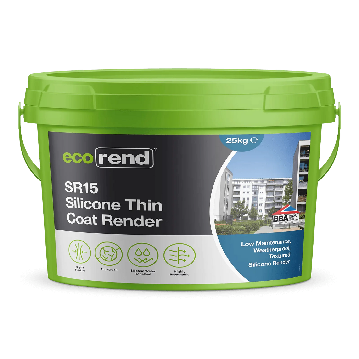 Ecorend SR15 Silicone Thin Coat Render - 25kg  Antique White