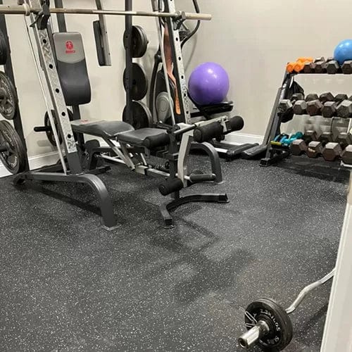 Insulation UK Gym Flooring Interlocking Puzzle Tiles 584 x 584mm | Black & Grey IUK01857 gym flooring
