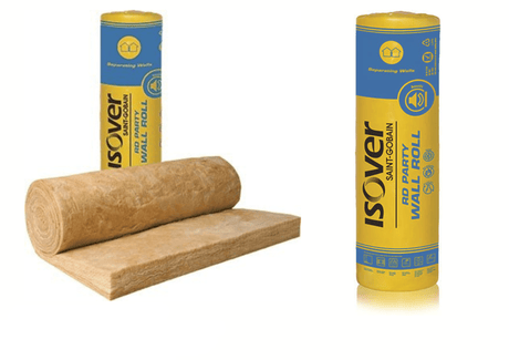 Isover Isover RD Party Wall Roll Acoustic Insulation Roll | 125 x 5000 x 2 x 455 - 4.55m2 Mineral Fibre Insulation