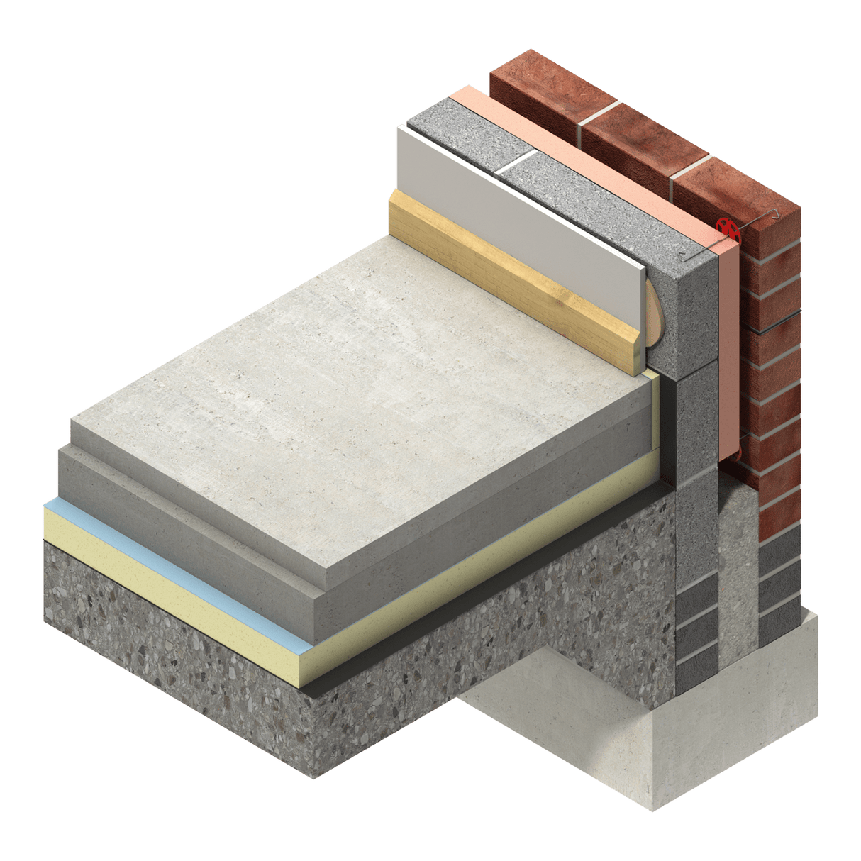 Kingspan 40mm Kingspan TF70 ThermaFloor PIR Insulation Board | 2400mm x 1200mm | 8 per pack IUK00052 Insulation