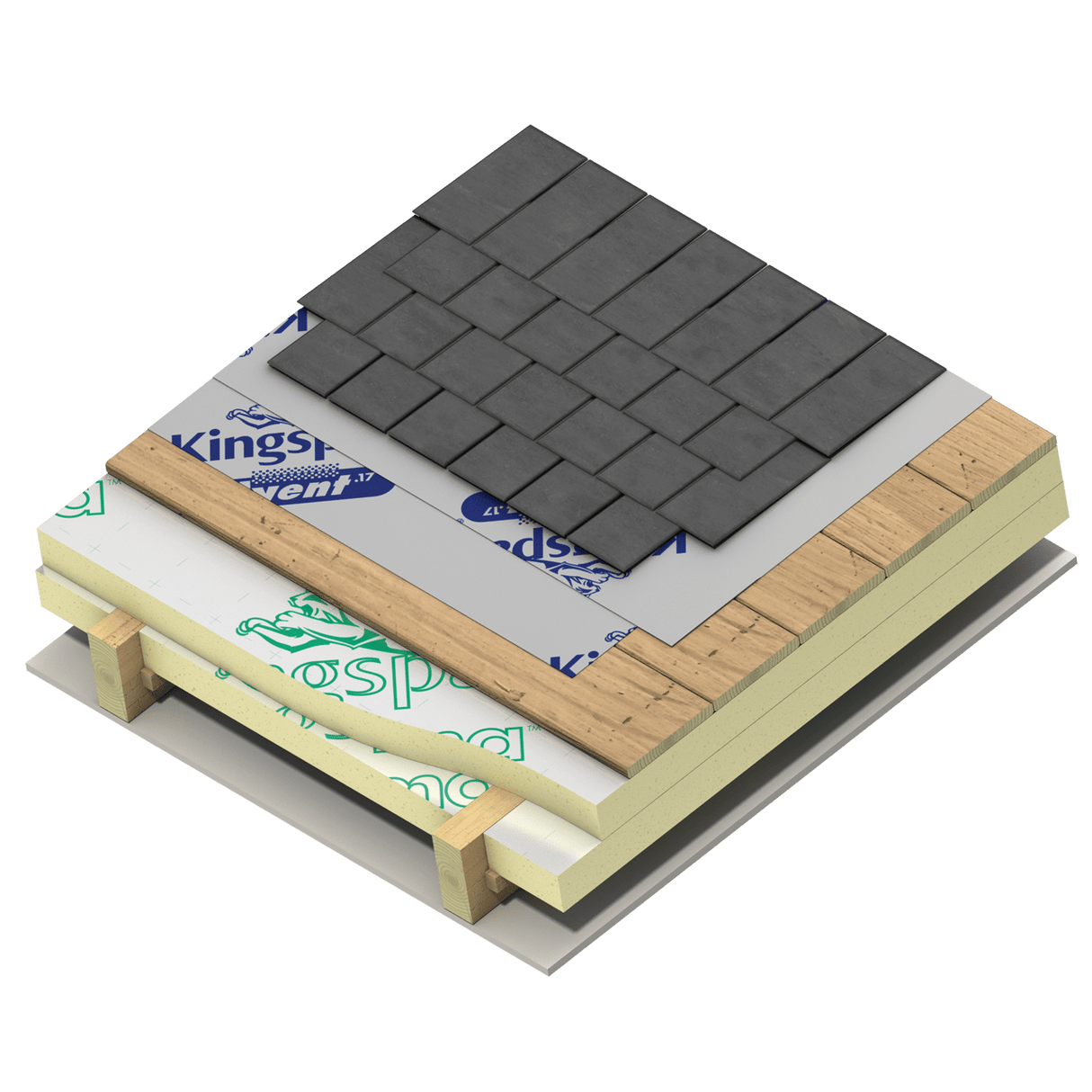 Kingspan 75mm Kingspan TP10 ThermaPitch PIR Insulation Board | 2400mm x 1200mm | 4 per pack IUK00056 Insulation