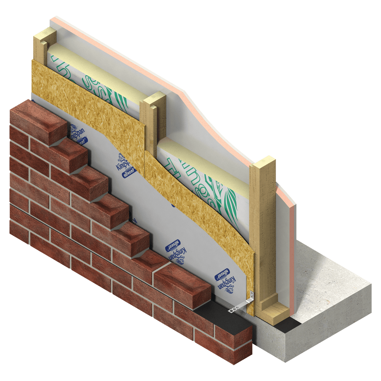 Kingspan 120mm Kingspan TW55 ThermaWall PIR Insulation Board | 2400mm x 1200mm | 2 per pack IUK00060 Insulation