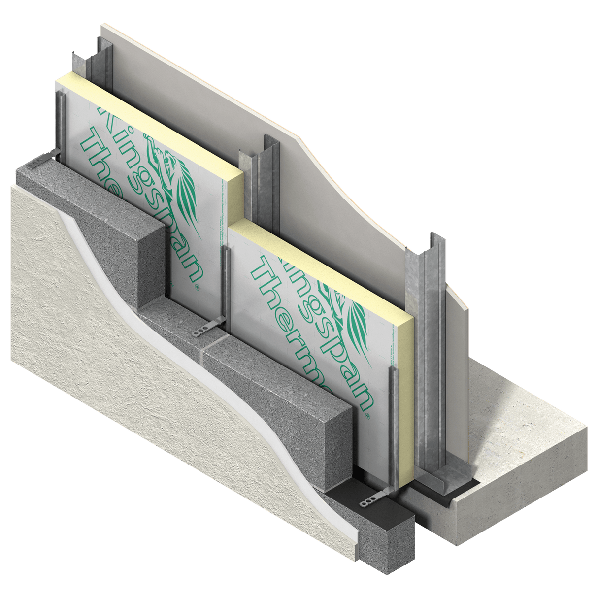 Kingspan 125mm Kingspan TW55 ThermaWall PIR Insulation Board | 2400mm x 1200mm | 2 per pack IUK00061 Insulation