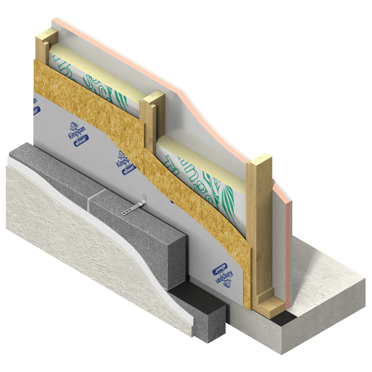 Kingspan 40mm Kingspan TW55 ThermaWall PIR Insulation Board | 2400mm x 1200mm | 8 per pack IUK00052 Insulation