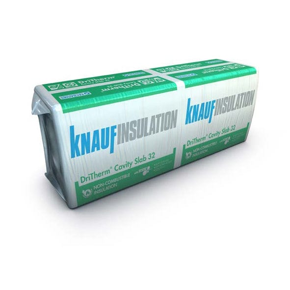 Knauf Knauf Insulation DriTherm® Cavity Slab 32 | 1200mm x 455mm x 100mm BM004665 Mineral Fibre Insulation