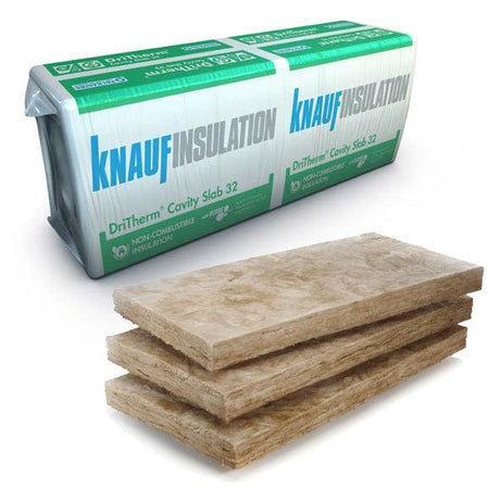 Knauf Knauf Insulation DriTherm® Cavity Slab 32 | 1200mm x 455mm x 150mm BM007043 Mineral Fibre Insulation