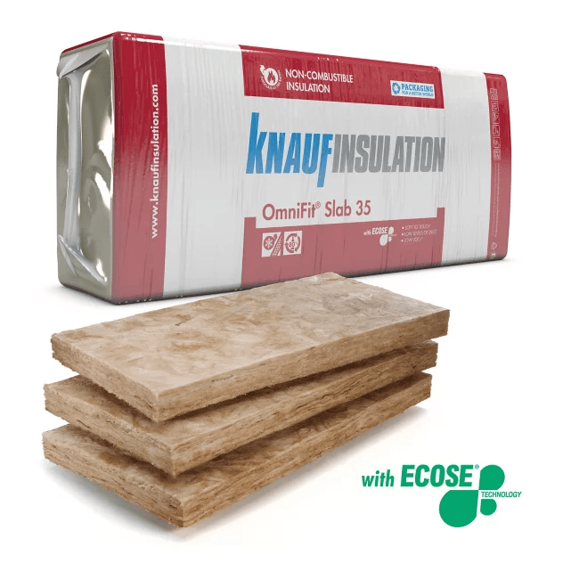 Knauf 50mm Knauf OmniFit Slab 35 1.2m x 600mm Mineral Fibre Insulation