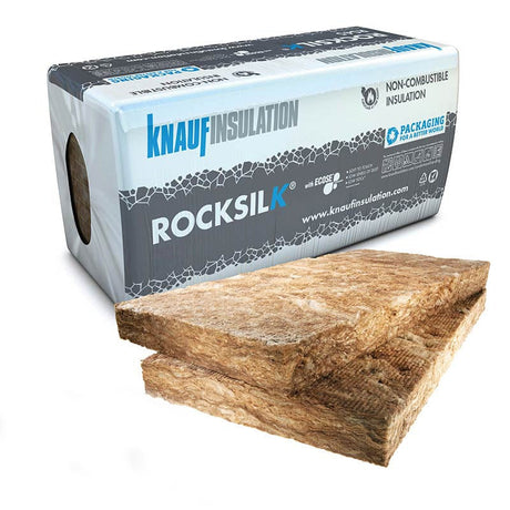 Knauf Knauf Rocksilk® RS100 Building Slab | 1200mm x 600mm | 25mm IUK01682 Mineral Fibre Insulation