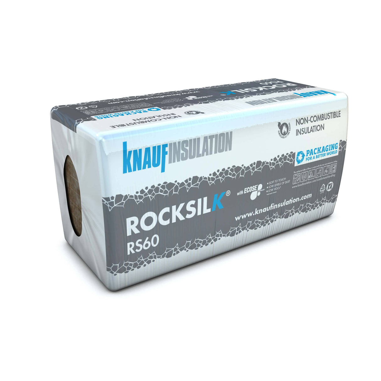 Knauf Knauf Rocksilk® RS60 Building Slab | 1200mm x 600mm | 50mm - 9 x slabs IUK00878 Mineral Fibre Insulation