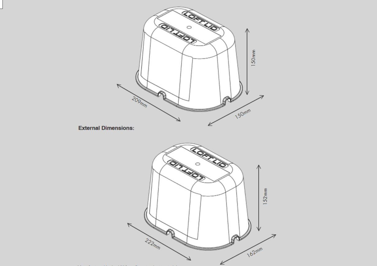 Loftleg Loft Lid Downlight Protector Hood IUK01061 Building Consumables