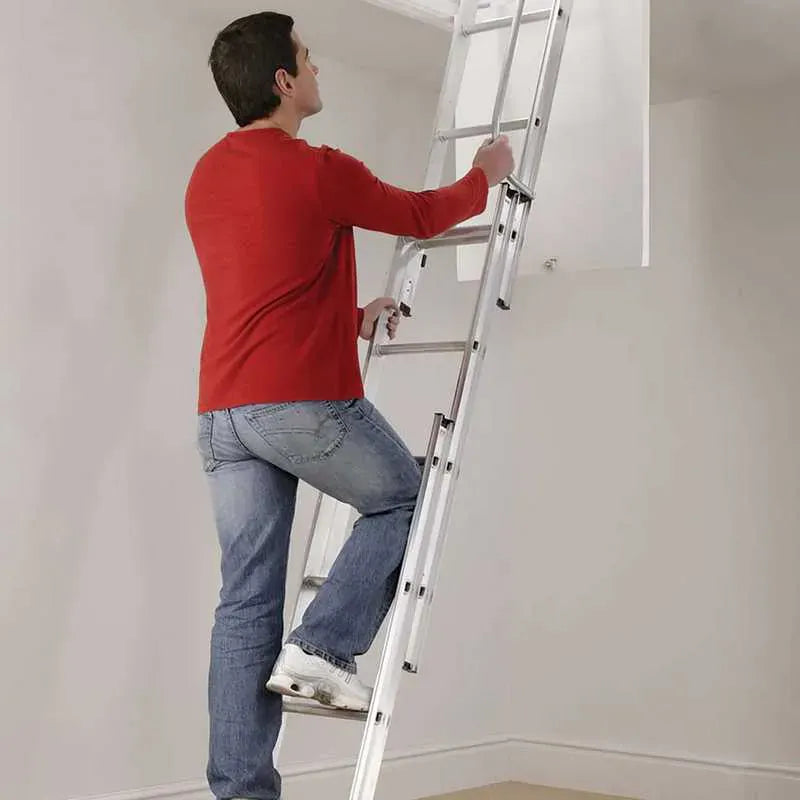 Manthorpe Manthorpe GLL257 Aluminium 3 Section Loft Ladder - 3m IUK01087 Access Panel