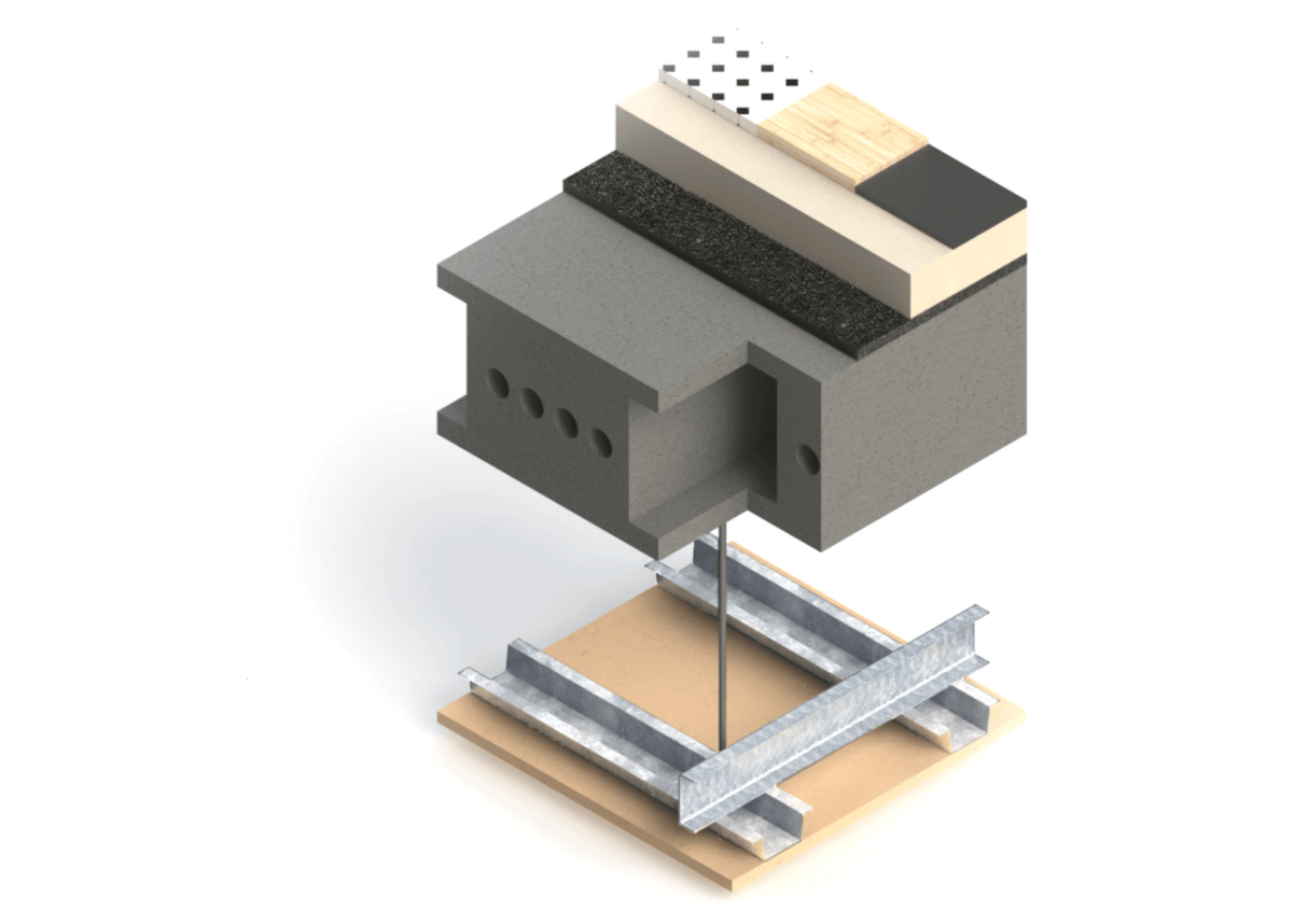 Pliteq® Pliteq® GenieMat® FF03NP | Underscreed Acoustic Layer Roll | 1200mm x 2290mm x 3mm (14.87m2) BM01931 Sound Dampening Panels & Foam