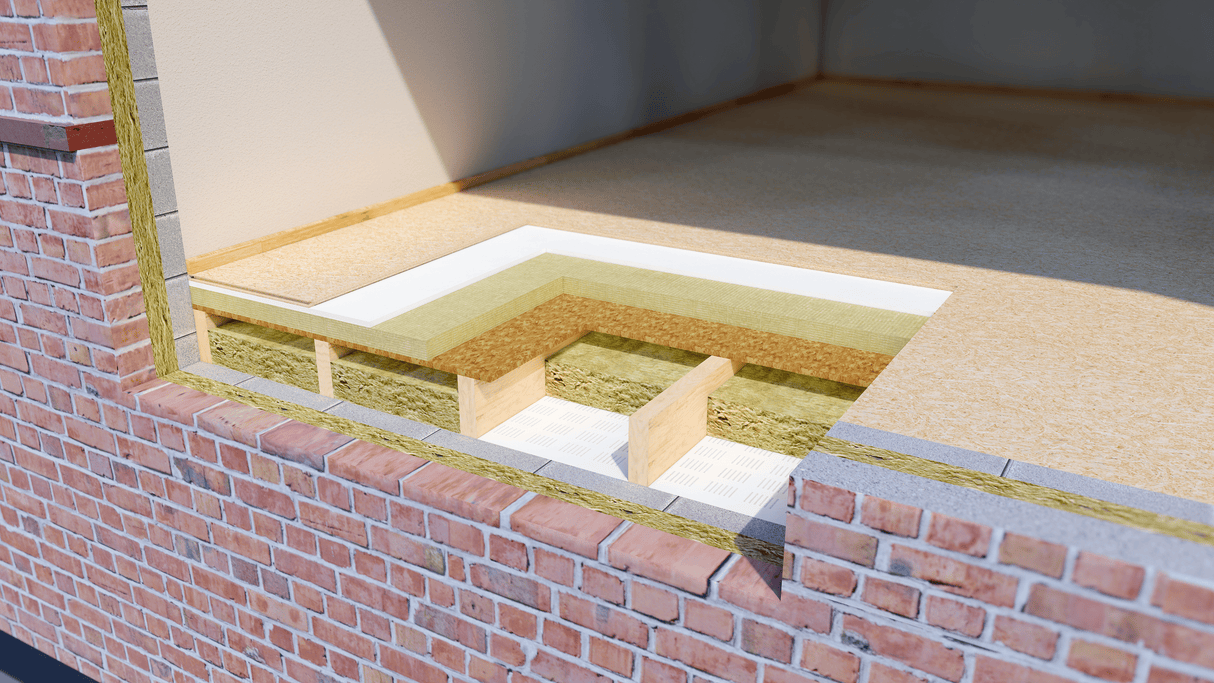 Rockwool 50mm Rockwool Acoustic RockFloor 28.8M² Mineral Fibre Insulation