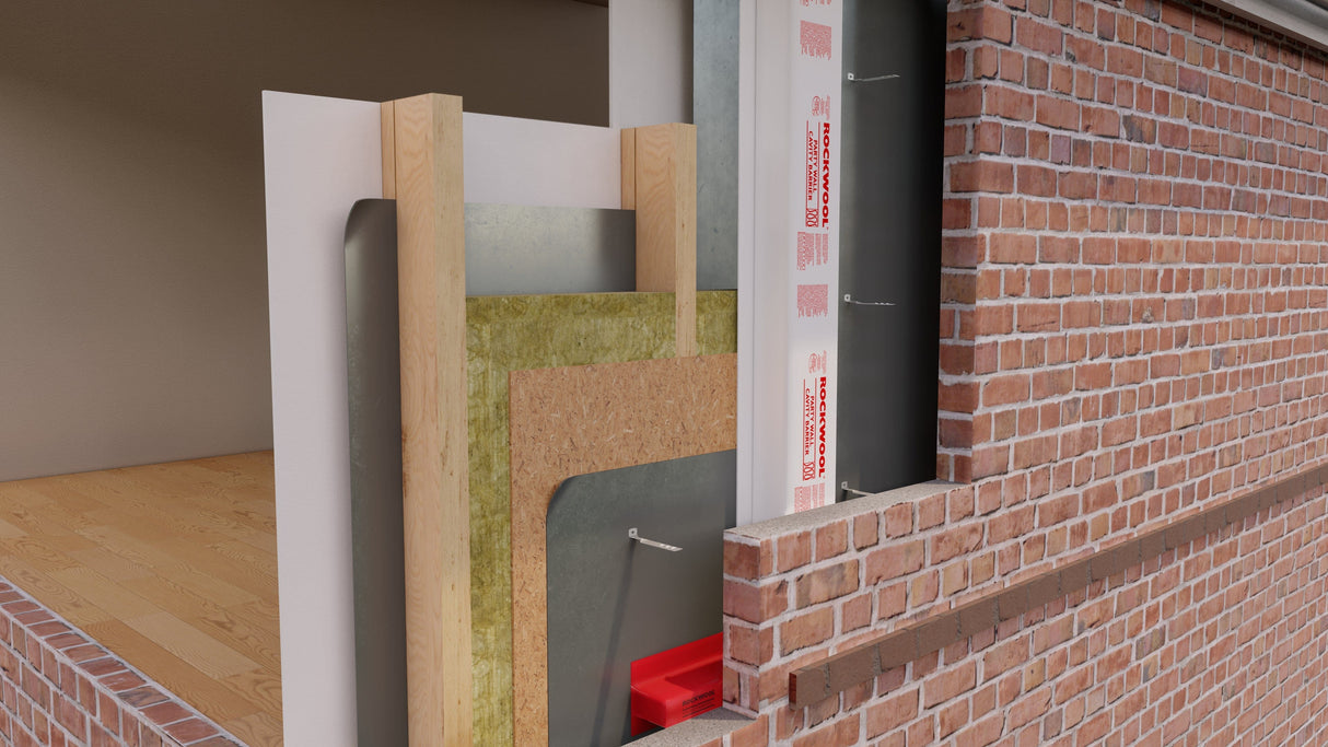 Rockwool 150mm Rockwool NyRock Frame Slab 032 1.2m x 600mm Mineral Fibre Insulation