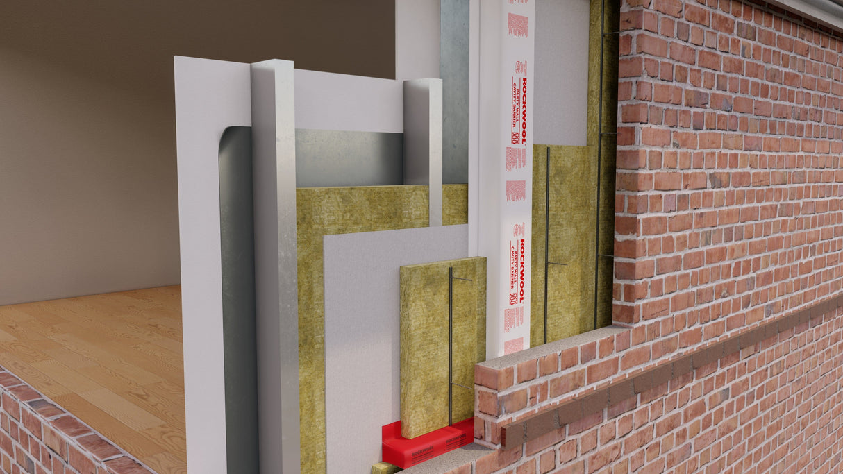 Rockwool 150mm Rockwool NyRock Frame Slab 032 1.2m x 600mm Mineral Fibre Insulation