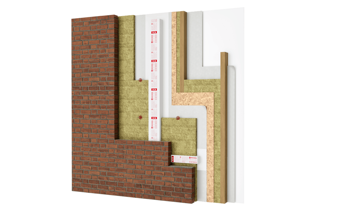 Rockwool 300mm Rockwool Sleeved Cavity Barrier (SCB) 1.2m x 200mm Mineral Fibre Insulation
