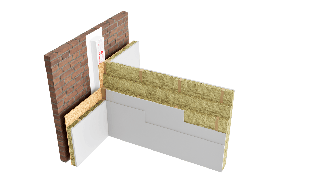 Rockwool 300mm Rockwool Sleeved Cavity Barrier (SCB) 1.2m x 200mm Mineral Fibre Insulation