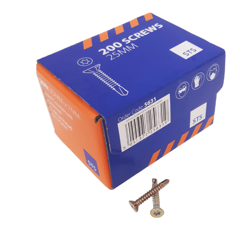 STS 25mm STS Fibre Cement Board Torx Screws | 200pcs per Box BM005823 Screws & Fixings