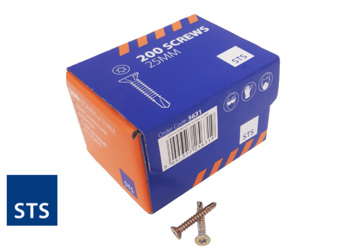 STS 25mm STS Fibre Cement Board Torx Screws | 200pcs per Box BM005823 Screws & Fixings