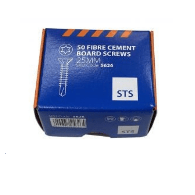 STS 25mm STS Fibre Cement Board Torx Screws | 50pcs Per Box BM006022 Screws & Fixings