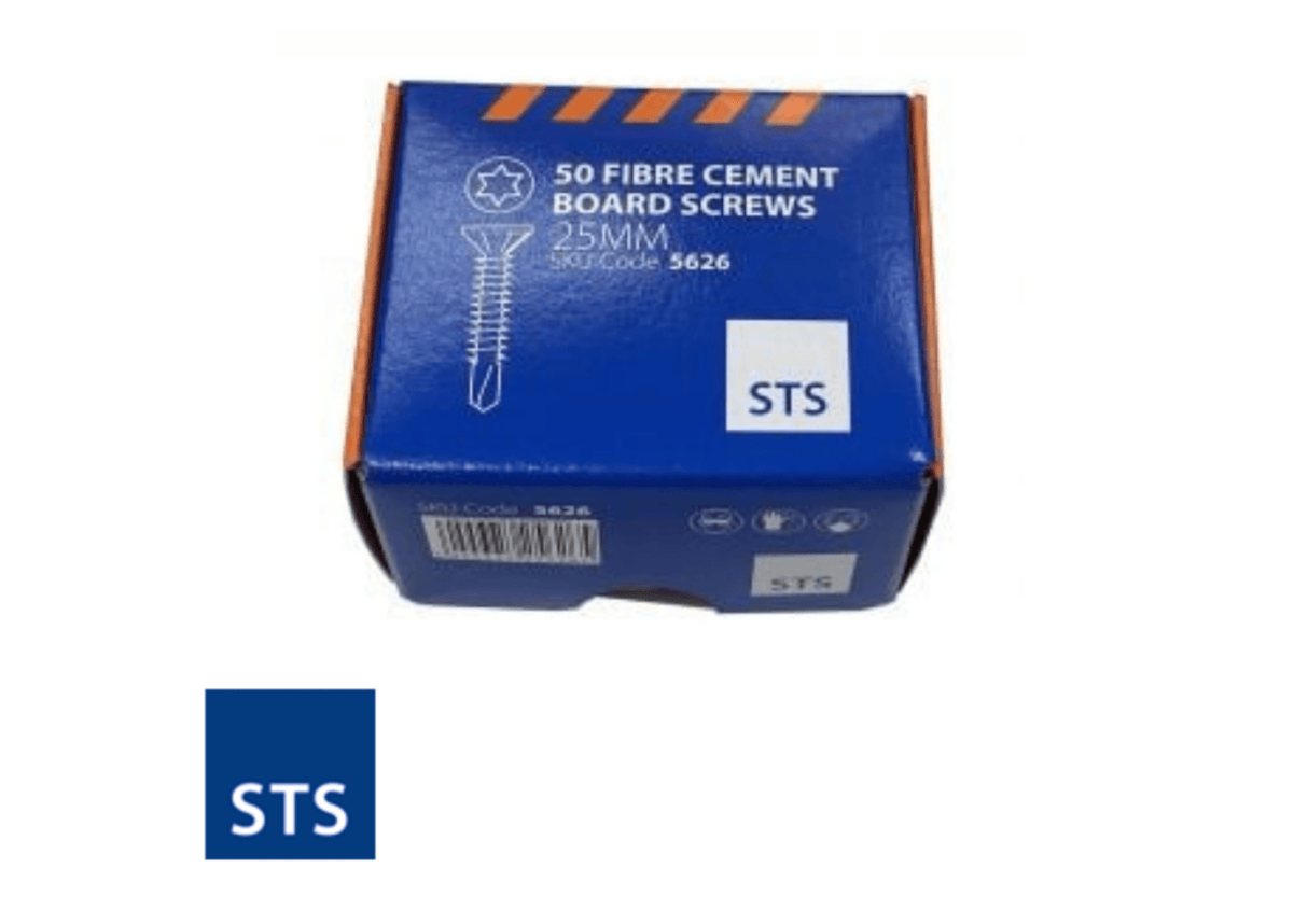 STS 25mm STS Fibre Cement Board Torx Screws | 50pcs Per Box BM006022 Screws & Fixings