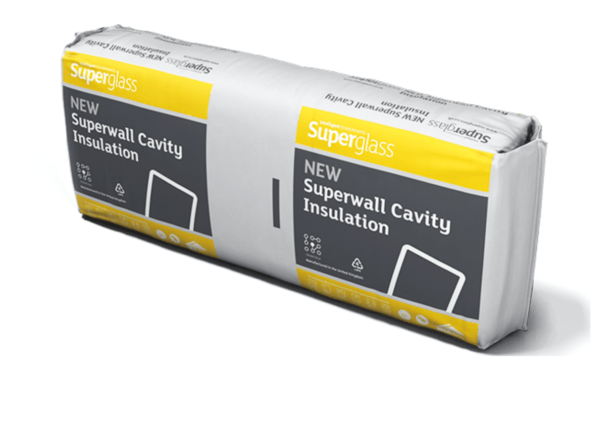 Superglass Superglass Superwall 36 Cavity Wall Batt | 100 x 1200 x 455mm - 8 Batts - 4.37m2 BM02007 Mineral Fibre Insulation