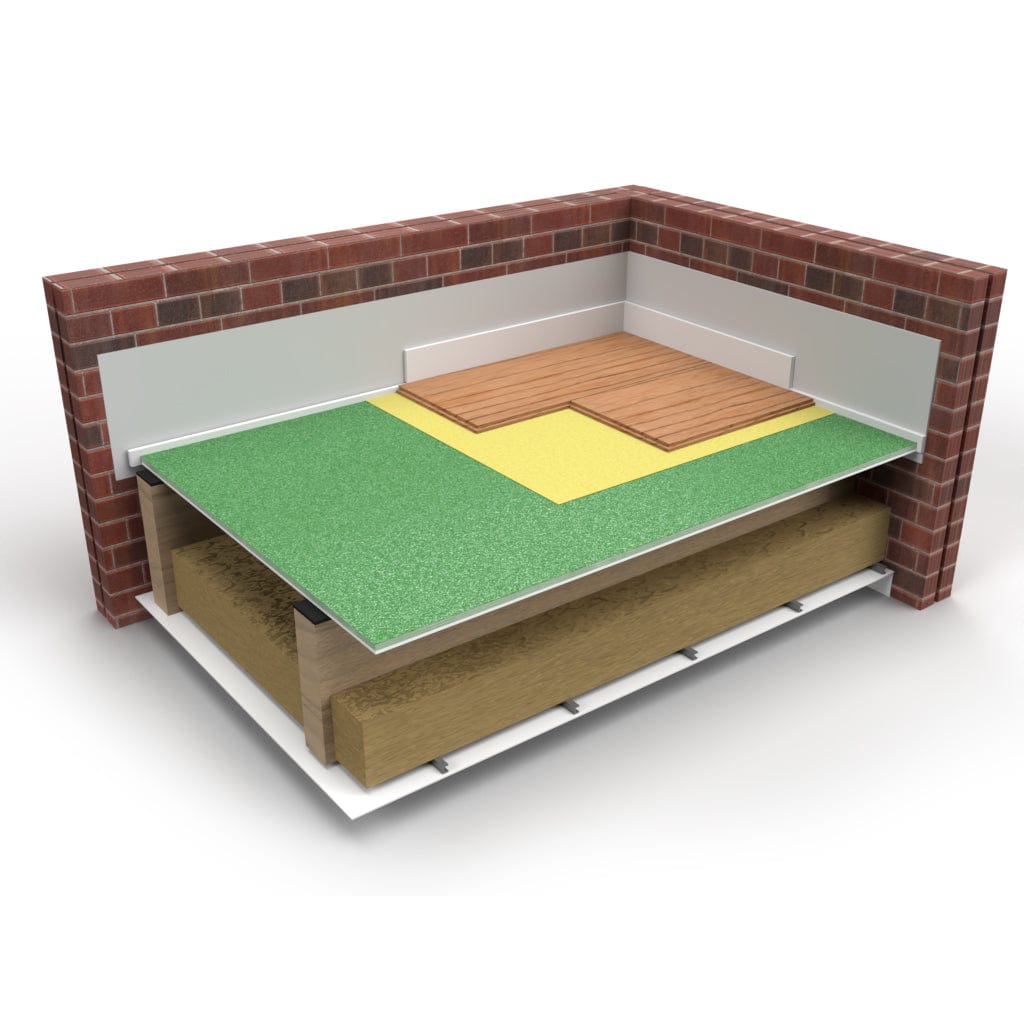 Tekfon Acustop Acoustic Floor Deck | 2400mm x 600mm | 2400 x 600 x 28mm IUK01819 Sound Dampening Panels & Foam