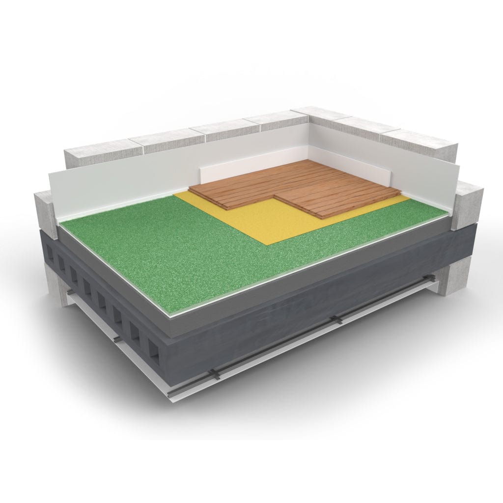 Tekfon Acustop Acoustic Floor Deck | 2400mm x 600mm | 2400 x 600 x 28mm IUK01819 Sound Dampening Panels & Foam