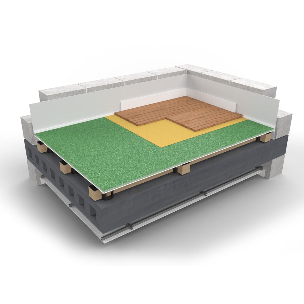 Tekfon Acustop Acoustic Floor Deck | 2400mm x 600mm | 2400 x 600 x 28mm IUK01819 Sound Dampening Panels & Foam
