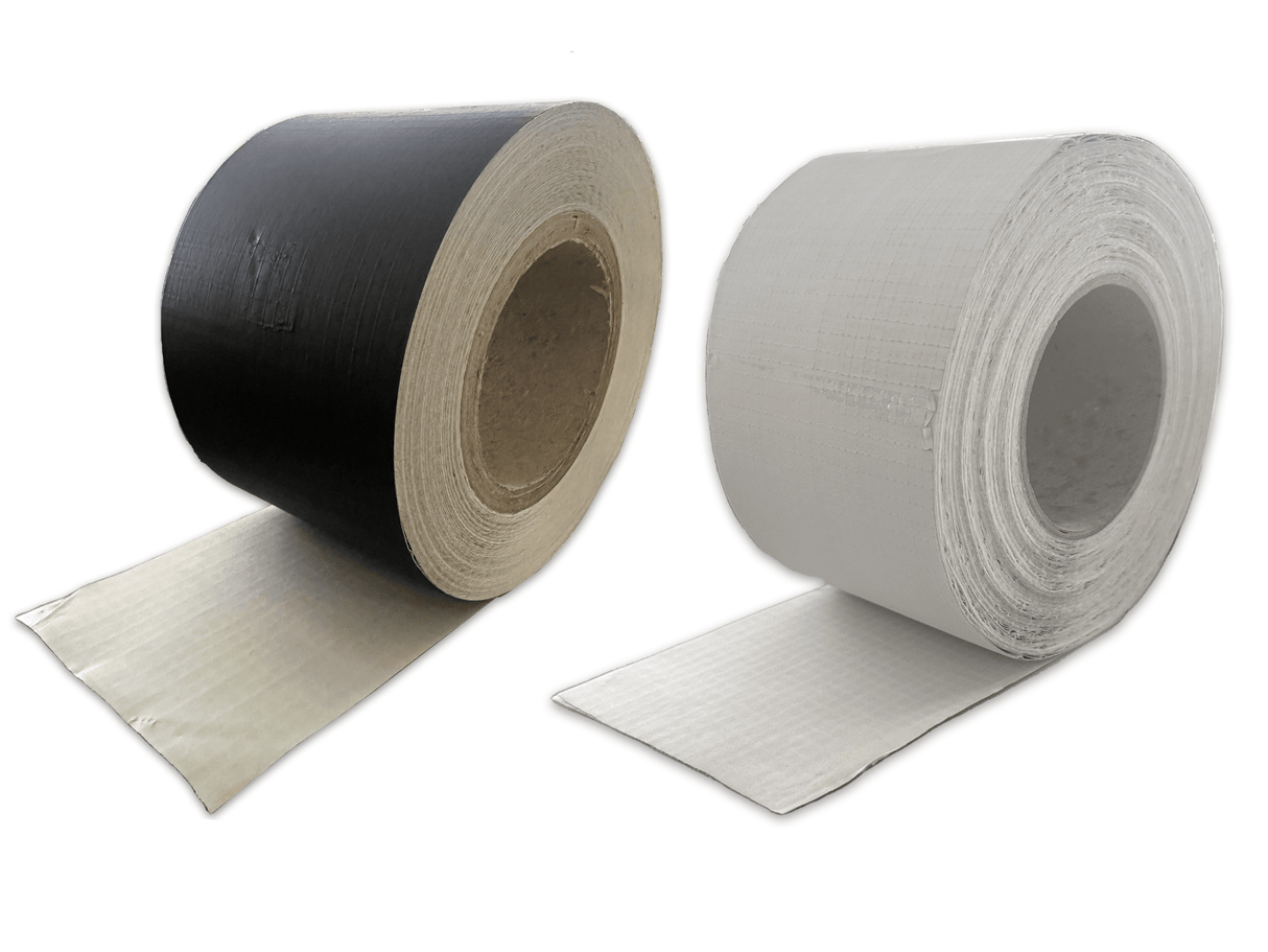 TEKHVAC TEKHVAC Class 0 Aluminium Coated Duct Roll Tape | 50mts x 75mm black coated IUK01591 Tape