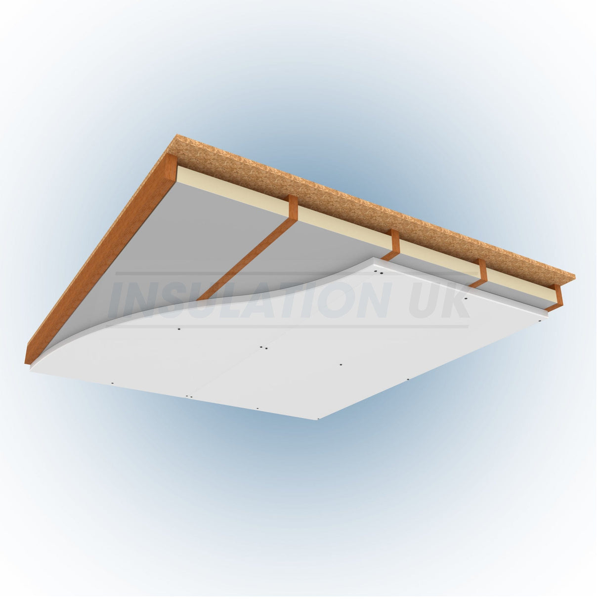 Tekwarm 59.5mm Tekwarm EPS Thermal Basic Board | 2400mm x 1200mm | 9.5mm Plasterboard BM02059 Insulated Drywall