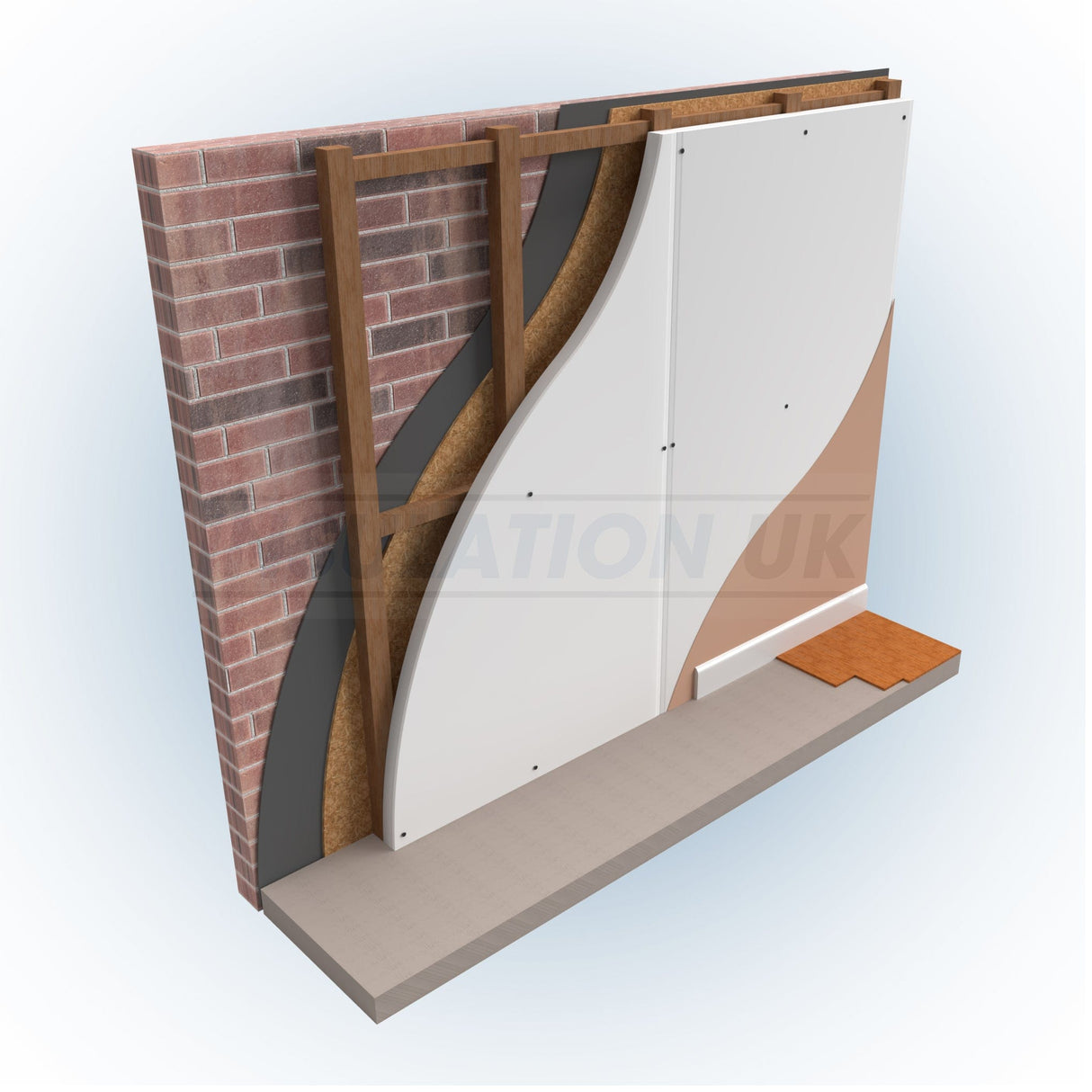 Tekwarm Tekwarm EPS Thermal Basic Board | 2400mm x 1200mm - Bulk Buy | 49.5mm - Pallet of 20 Boards BM02063 Insulated Drywall