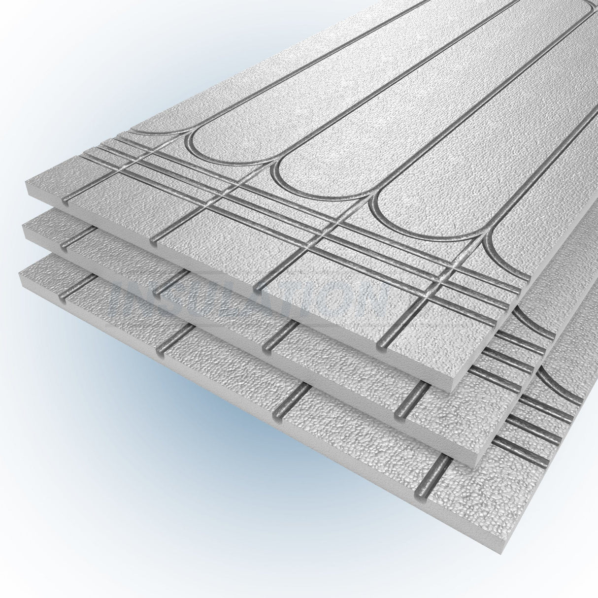 Tekwarm Tekwarm Foiled 400 KPA UFH Board | 1200mm x 600mm x 20mm | 150 centres for 12mm Pipe IUK01526 UFH Insulation