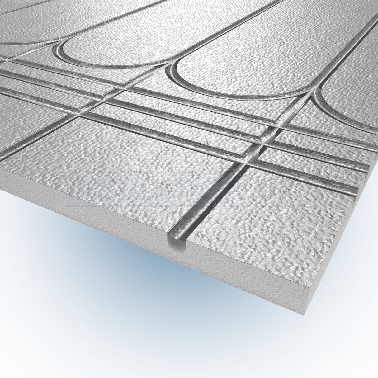 Tekwarm Tekwarm Foiled 400 KPA UFH Board | 1200mm x 600mm x 20mm | 150 centres for 12mm Pipe IUK01526 UFH Insulation