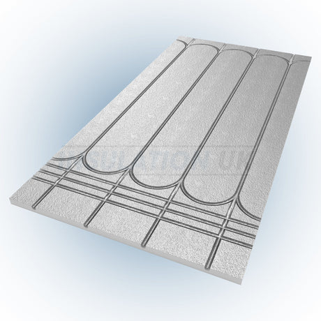 Tekwarm Tekwarm Foiled 400 KPA UFH Board | 1200mm x 600mm x 20mm | 150 centres for 12mm Pipe IUK01526 UFH Insulation