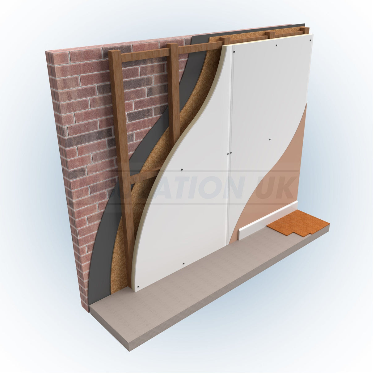 Tekwarm 82.5mm Tekwarm PIR Insulated Plasterboard | 2400mmx 1200mm BM02040 Insulated Drywall