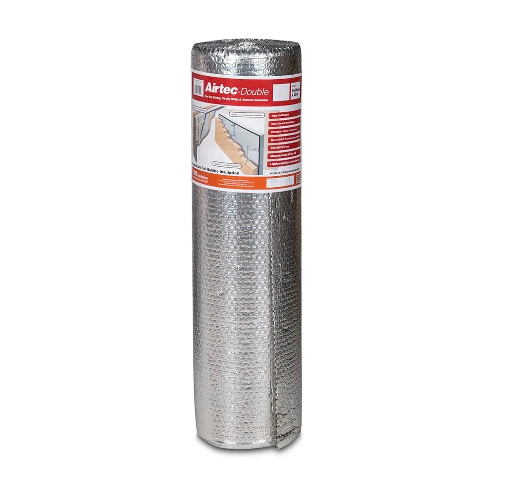 YBS Insulation YBS Airtec Double Foil Insulation 1.05m x 25m (26.25m2) BM011730 Multifoil