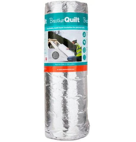 YBS Insulation YBS BreatherQuilt Multifoil Insulation Roll 1.2m x 10m (12m2) BM007416 Multifoil