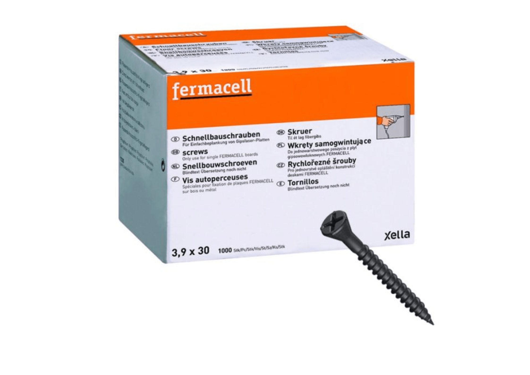 Fermacell Insulation 250 pcs Fermacell®  Screws 3.9 x 30mm 4007548001663 IUK01542 fermacell®  Screws 3.9 x 30mm | insulationuk.co.uk