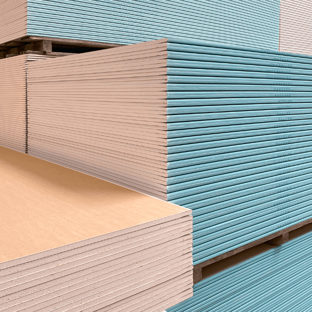 Insulation UK Bulk Buy 12.5mm Moisture Resistant Plasterboard  2.4m x 1.2m  (Tapered Edge) BM011117-BULK Drywall