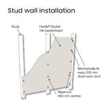 James Hardie Hardie® Backer Tile Backer Board | 1200mm x 800mm x 12mm | Pallet of 50 BM007514-50
