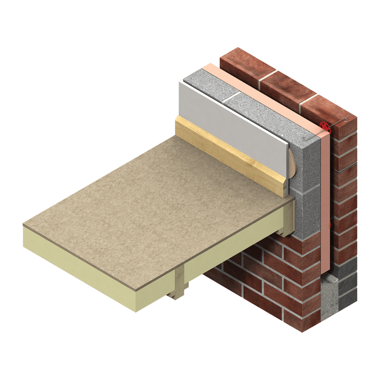 Kingspan 140mm Kingspan TF70 ThermaFloor PIR Insulation Board | 2400mm x 1200mm | 2 per pack IUK00062 Insulation