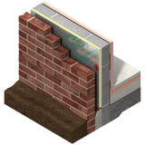 Kingspan 75mm Kingspan Thermawall TW50 | PIR Cavity Wall Insulation | 1200mm x 450mm | 6 per pack BM001738 PIR Insulation