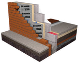 Mannok 90mm Mannok IsoCavity Full Fill Cavity Wall Insulation 1200mm x 450mm - 2.16m2 per pack BM013215 Insulation